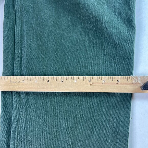 Abercrombie Fitch Jeans Womens 31x32* 90s Straight High Rise Green Denim Tag 30L - Picture 12 of 16